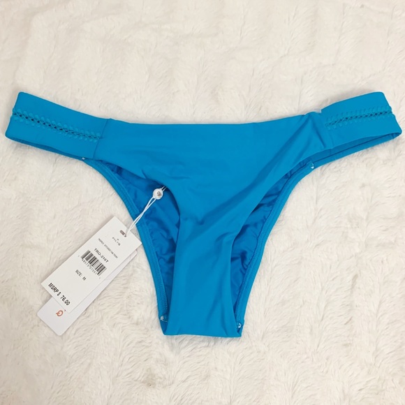 PilyQ Tropics Stitched Tab Teeny Bottom blue medium - Picture 2 of 7